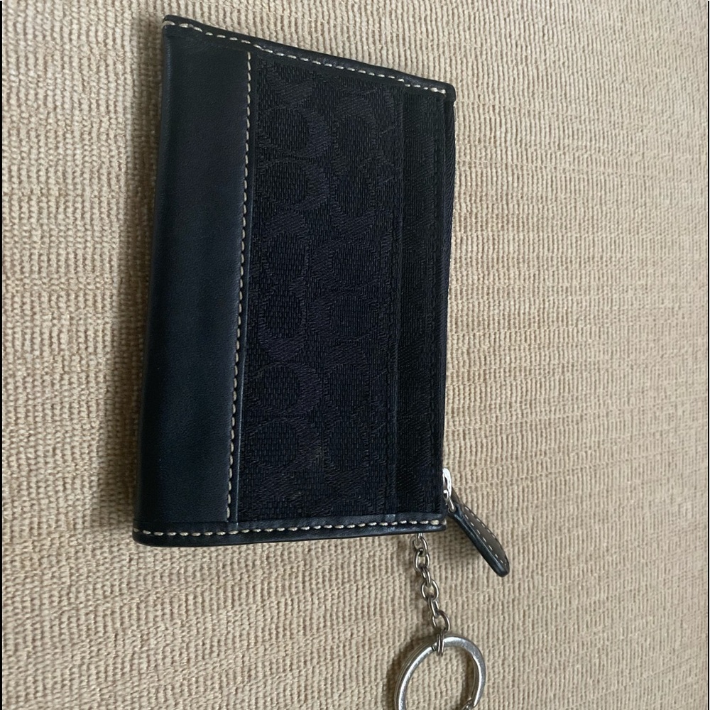 Coach Signature Zip Key Case - Picture 4 of 13